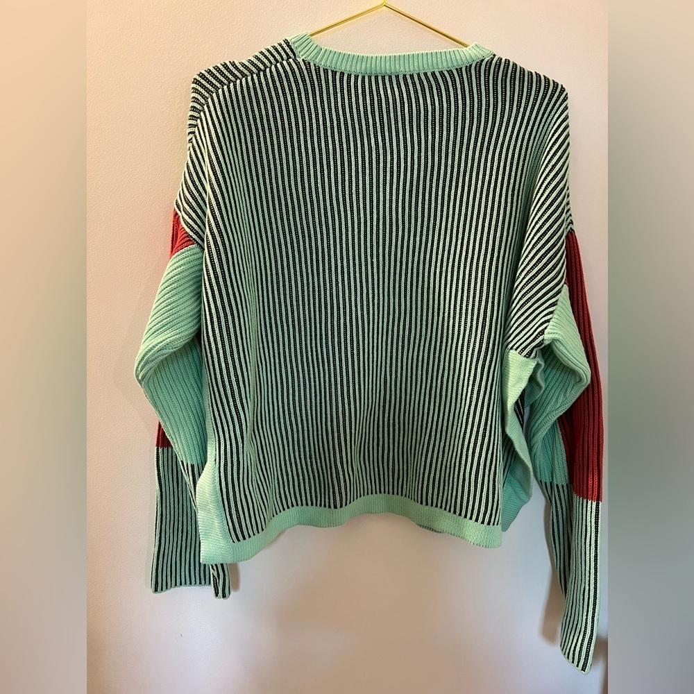 Topshop Oversized Color Block Ribbed Sweater - Picture 7 of 7